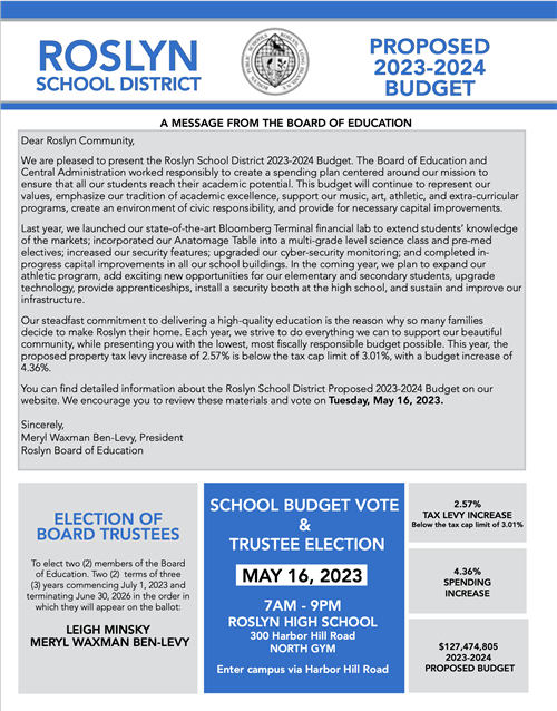 2023 Budget Newsletter English